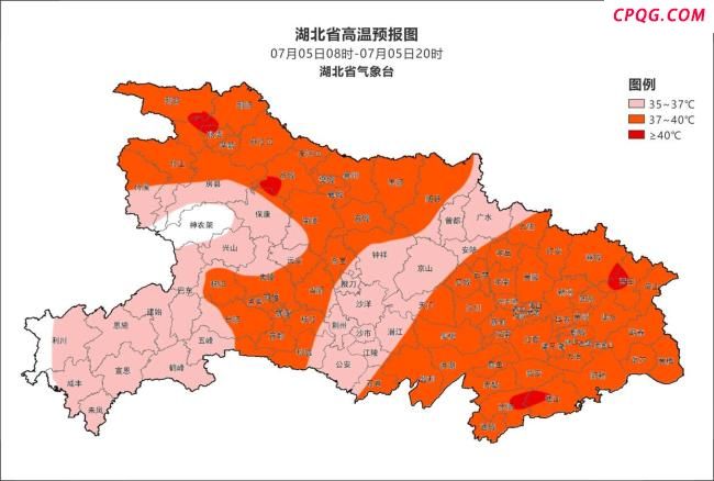 湖北继续发布高温橙色预警