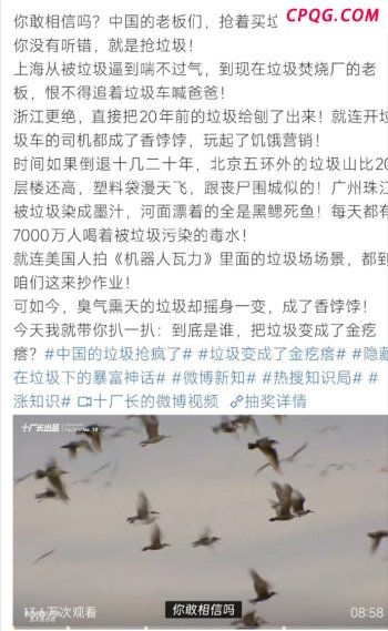 ​你敢相信吗？中国的垃圾被抢疯了