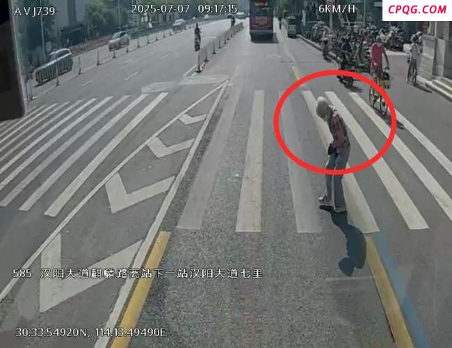 公交司机礼让行人被鞠躬致谢