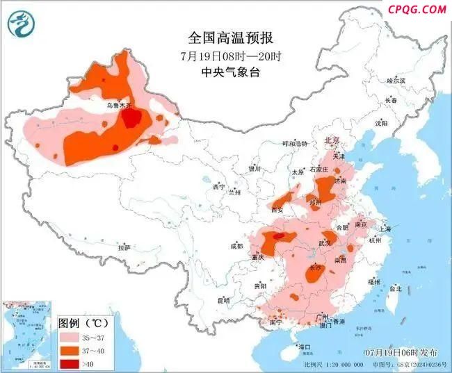 湖北连发67条高温预警