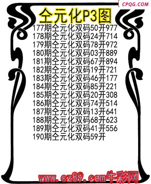 25年190期仝元化P3图谜