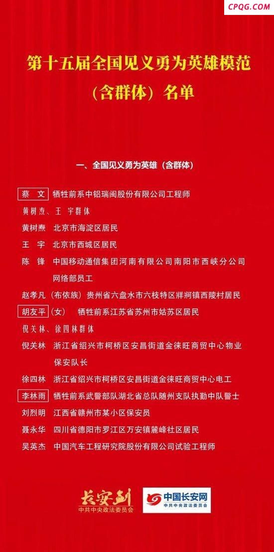 胡友平获全国见义勇为英雄称号