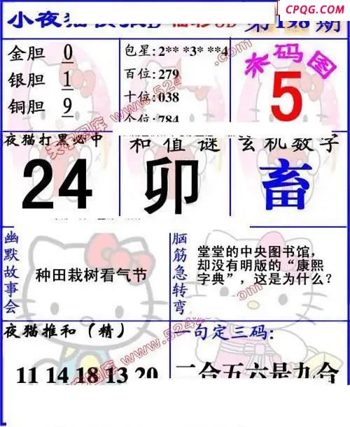 小夜猫快报2025198期3d图谜