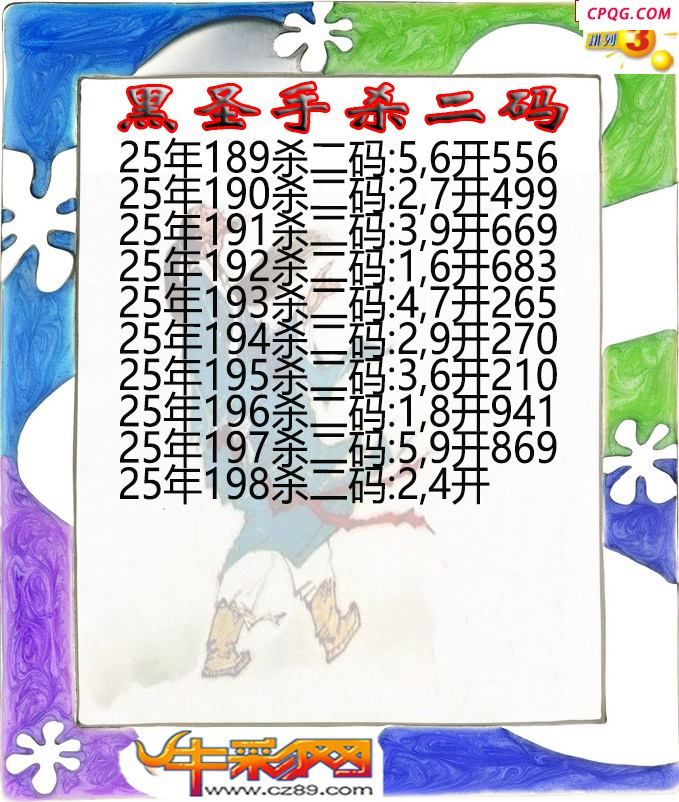 黑圣手杀二码198期体彩P3图谜