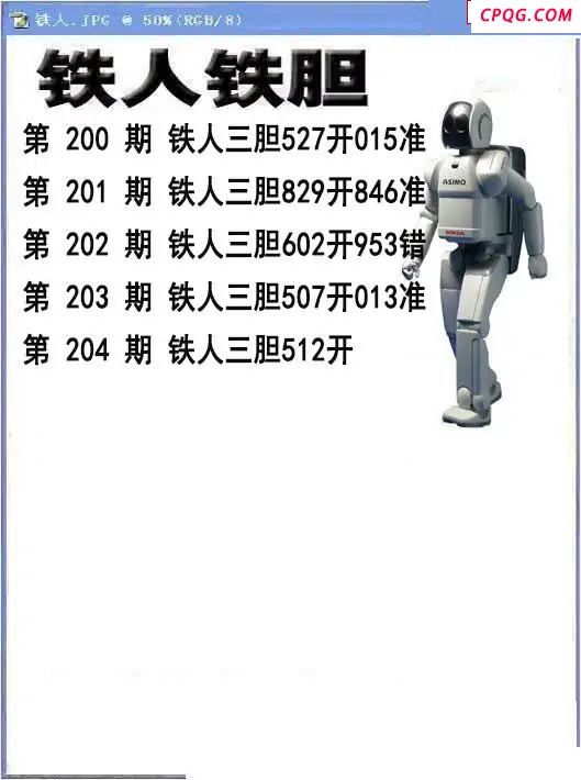 铁人铁胆2025204期3d图谜