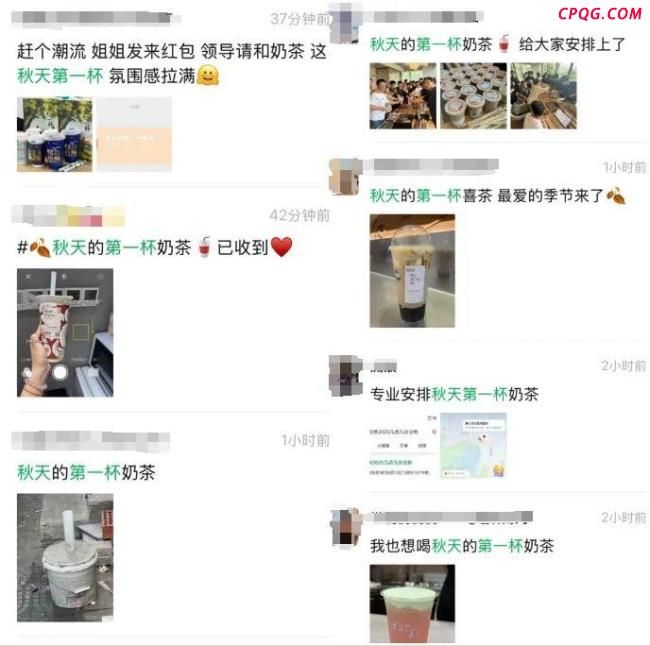 秋天的第一杯奶茶你喝了吗
