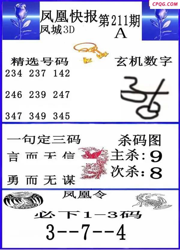 凤凰快报2025211期3d图谜