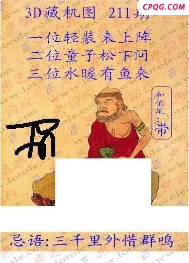 正版藏机25年211期3D图谜