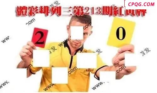 体彩P32025年213期 红黄牌图谜