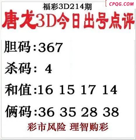 唐龙点评2025214期3d图谜