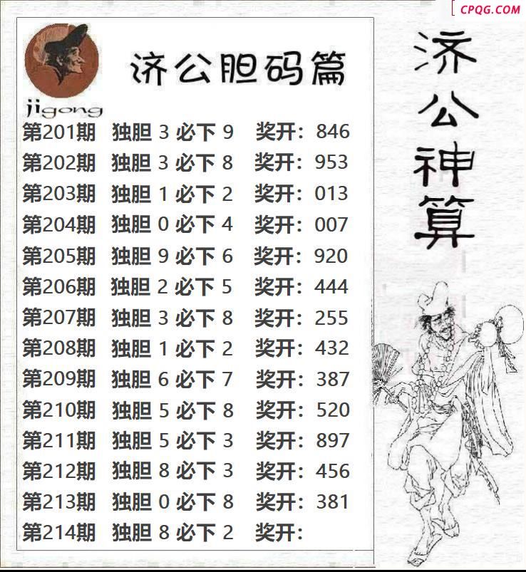 济公神算2025214期3d图谜
