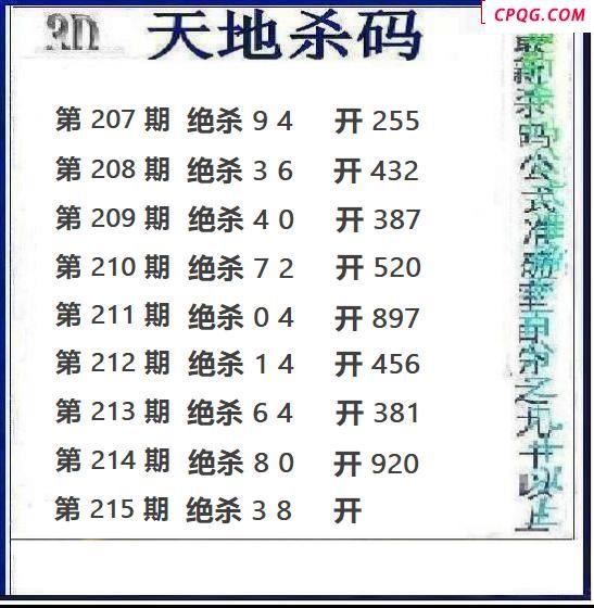 天地绝杀2025215期3d图谜