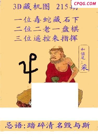 正版藏机25年215期3D图谜