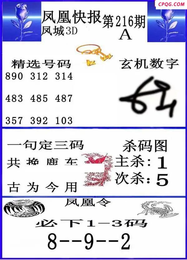凤凰快报2025216期3d图谜