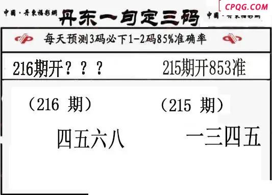 丹东一句定三码2025216期3d图谜（特准版）