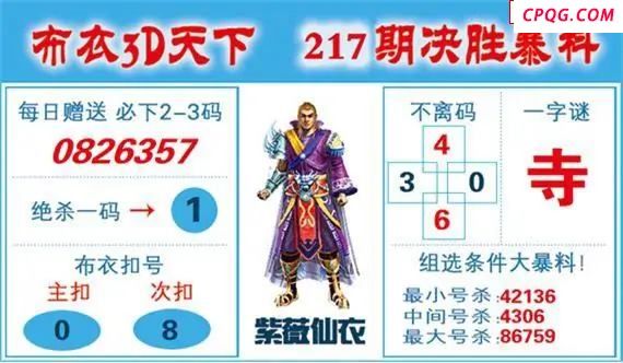 新布衣天下25年217期3D图谜