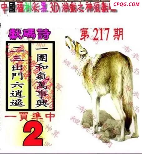 新禧布衣神算2025217期3d图谜