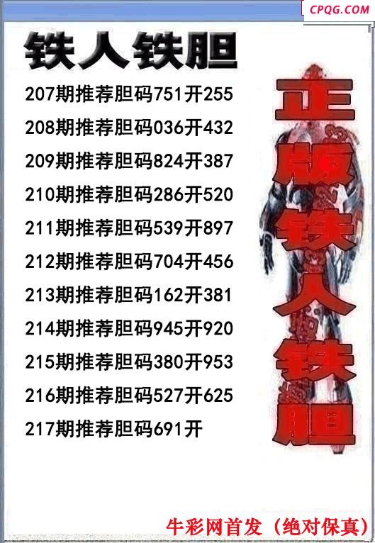 铁人双胆2025217期3d图谜