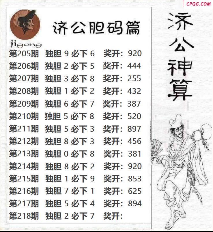 济公神算2025218期3d图谜