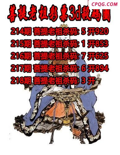 菩提老祖杀码2025218期3d图谜（原创）