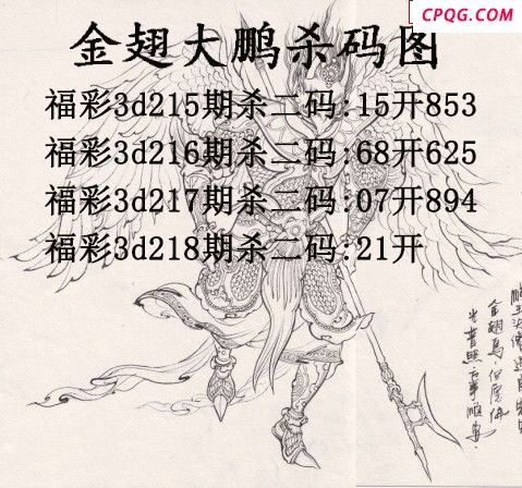 金翅大鹏杀码2025218期3d图谜（原创）