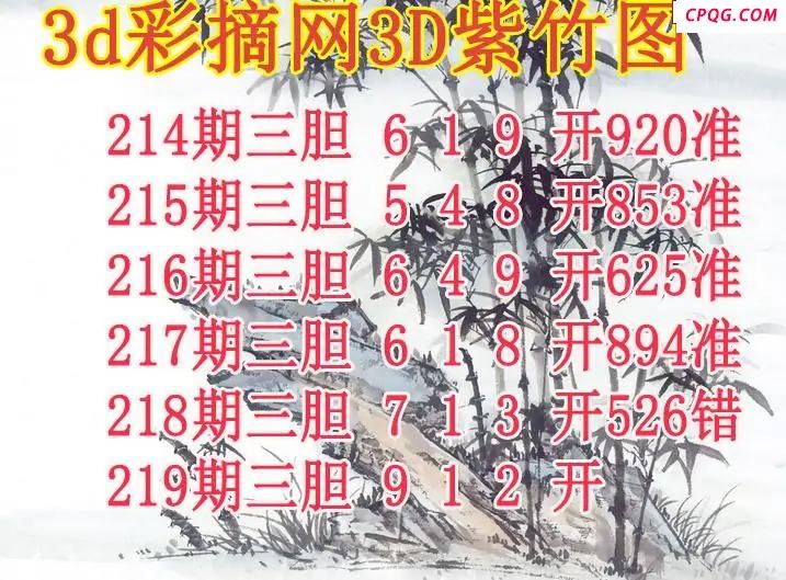 紫竹三胆2025219期3d图谜