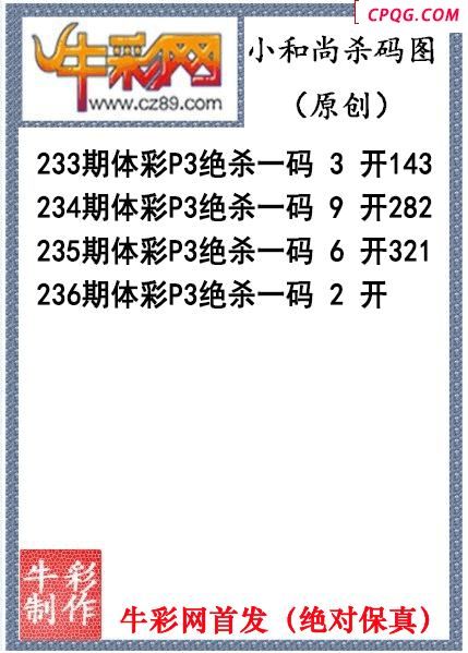 小和尚杀码237期今期体彩P3图谜（原创）