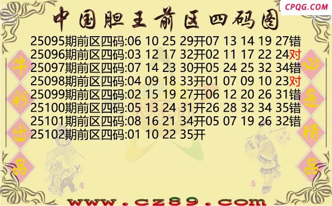 大乐透102期中国胆王前区四码图谜