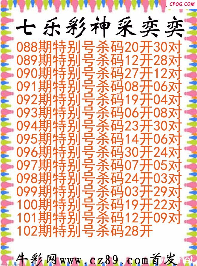 七乐彩2025102期神采奕奕图谜