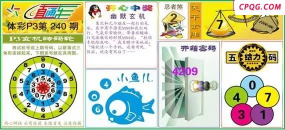 体彩P325年图迷240期 直通车