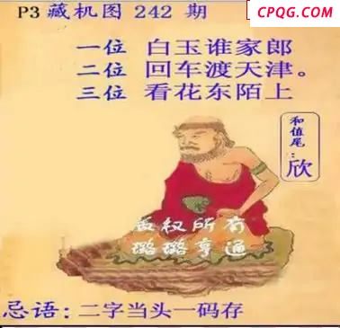 体彩P32025年242期 鬼六藏机图