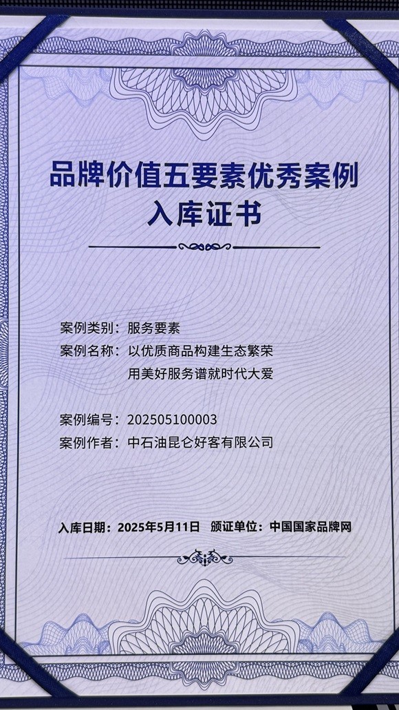 昆仑好客入选中国国家品牌网品牌价值“五要素”优秀案例