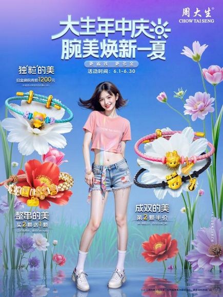 618 必冲！周大生腕间美学盛宴，以旧换新邂逅夏日浪漫